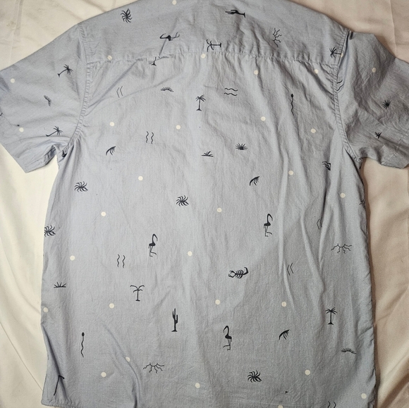 Victory Sportswear Mens Light Blue Button Up Short Sleeve Shirt Size Small - Picture 10 of 10